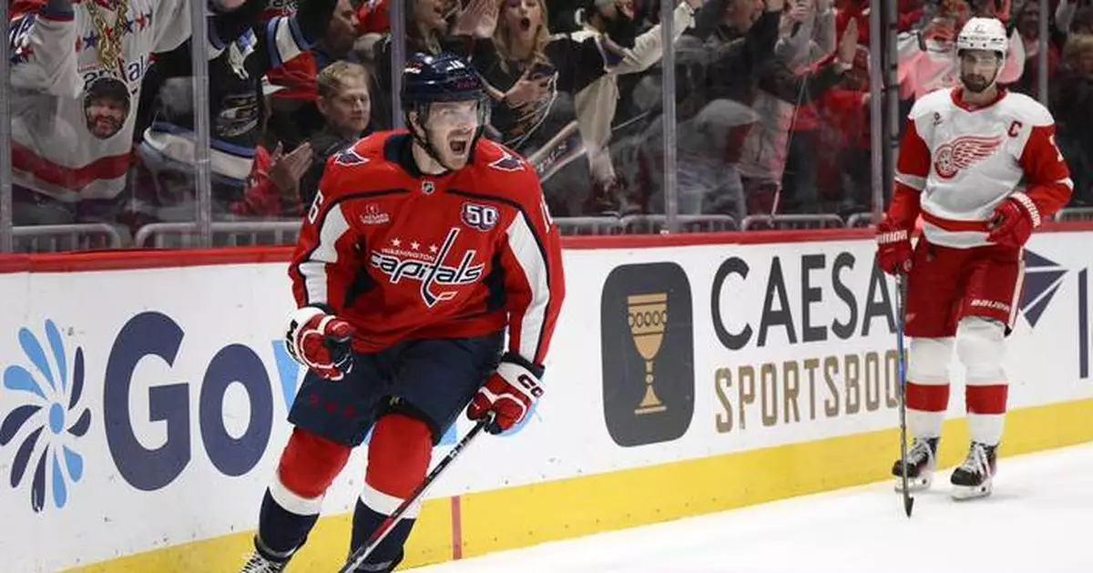 Capitals score 4 goals in the 3rd period to rally to beat the Red Wings 5-2