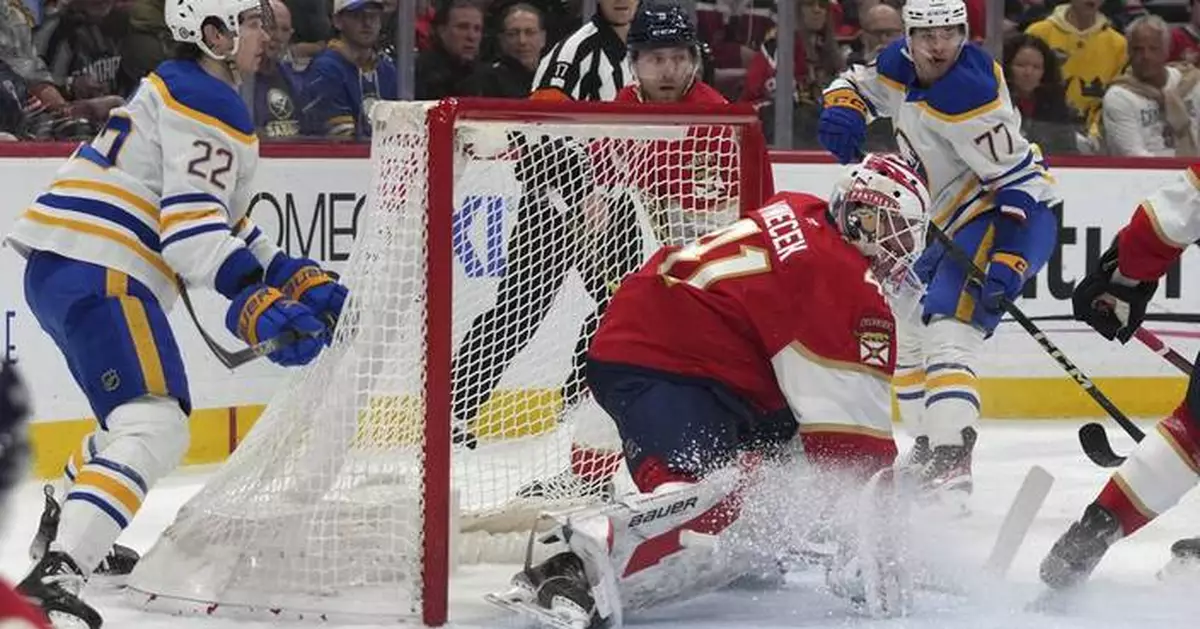 Vitek Vanecek stops 21 shots in Florida debut, Panthers blank Sabres 4-0 for sixth straight win