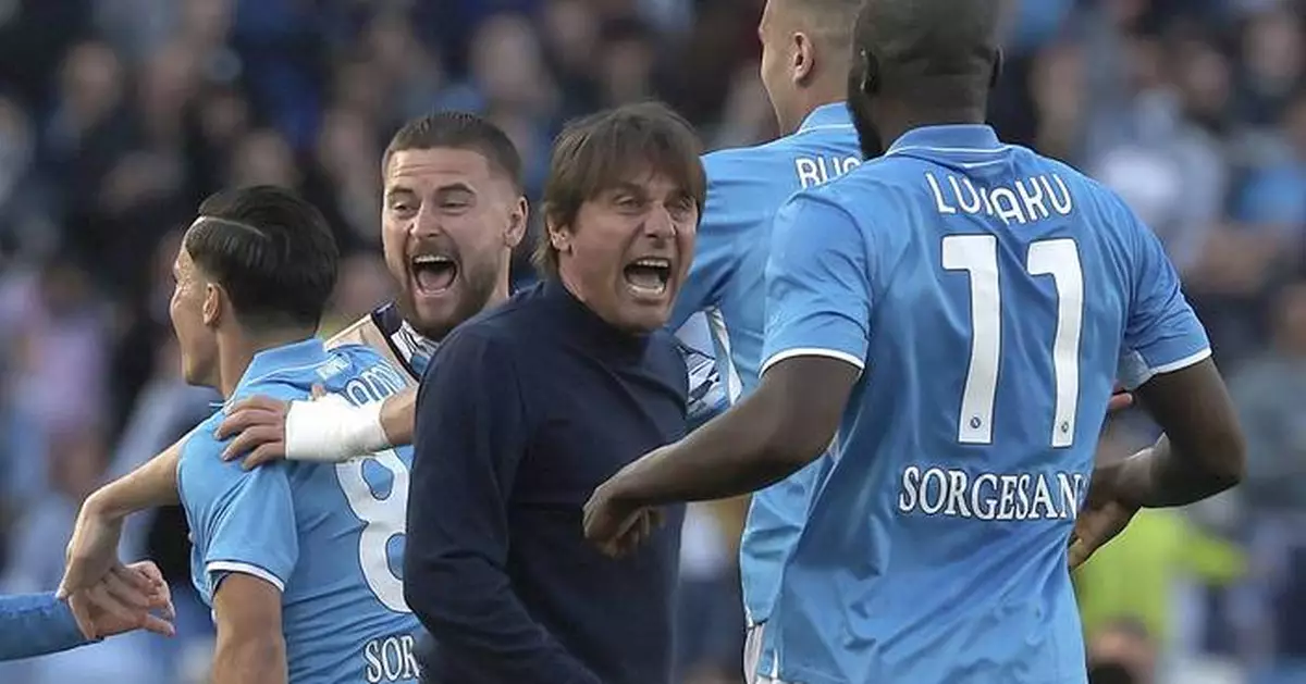 Napoli keeps pressure on Serie A leader Inter by beating Fiorentina. Atalanta wins 4-0 at Juventus