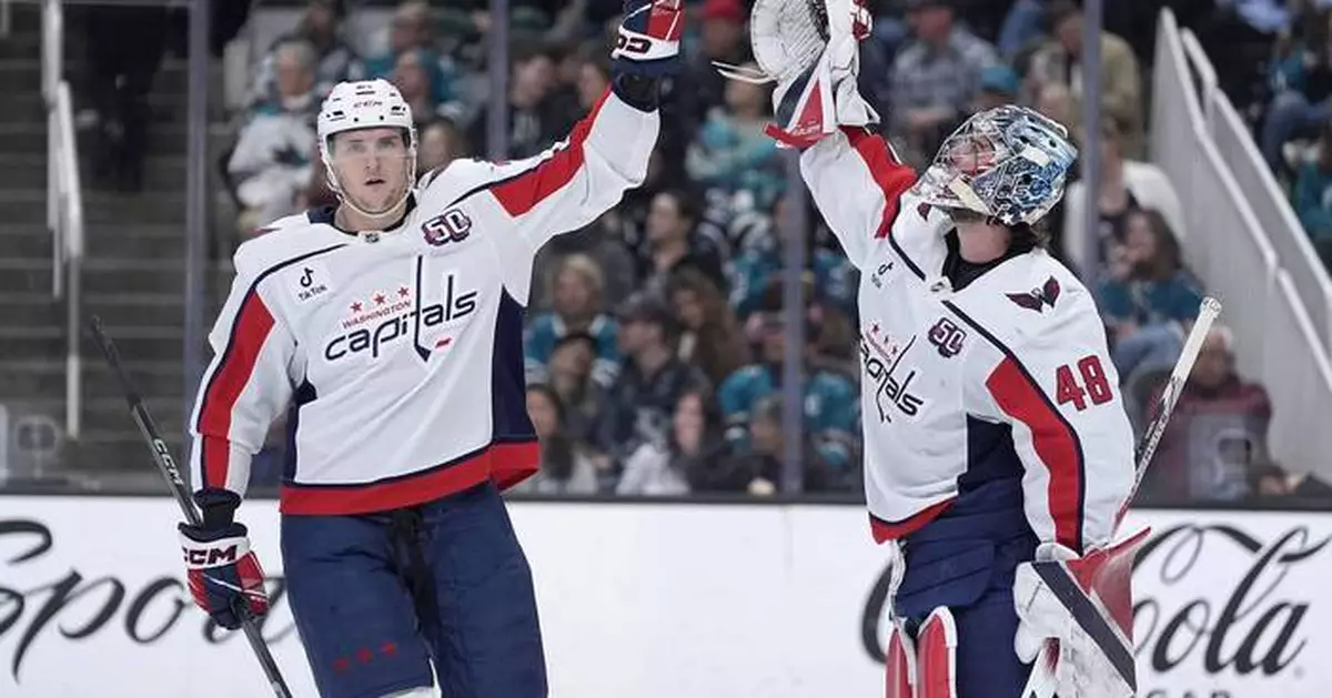 Capitals' Logan Thompson resumes skating with Aliaksei Protas close to getting back on the ice