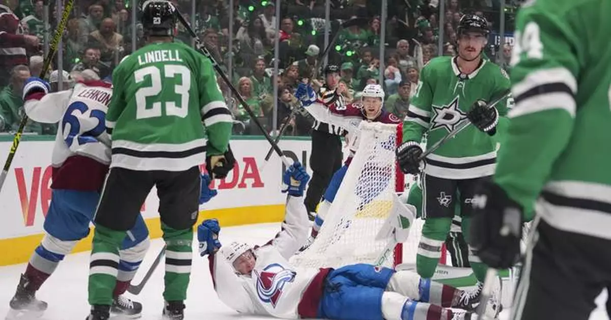 Blackwell scores 17:46 into OT as Stars beat Avalanche 4-3 to even 1st-round NHL playoffs series 1-1
