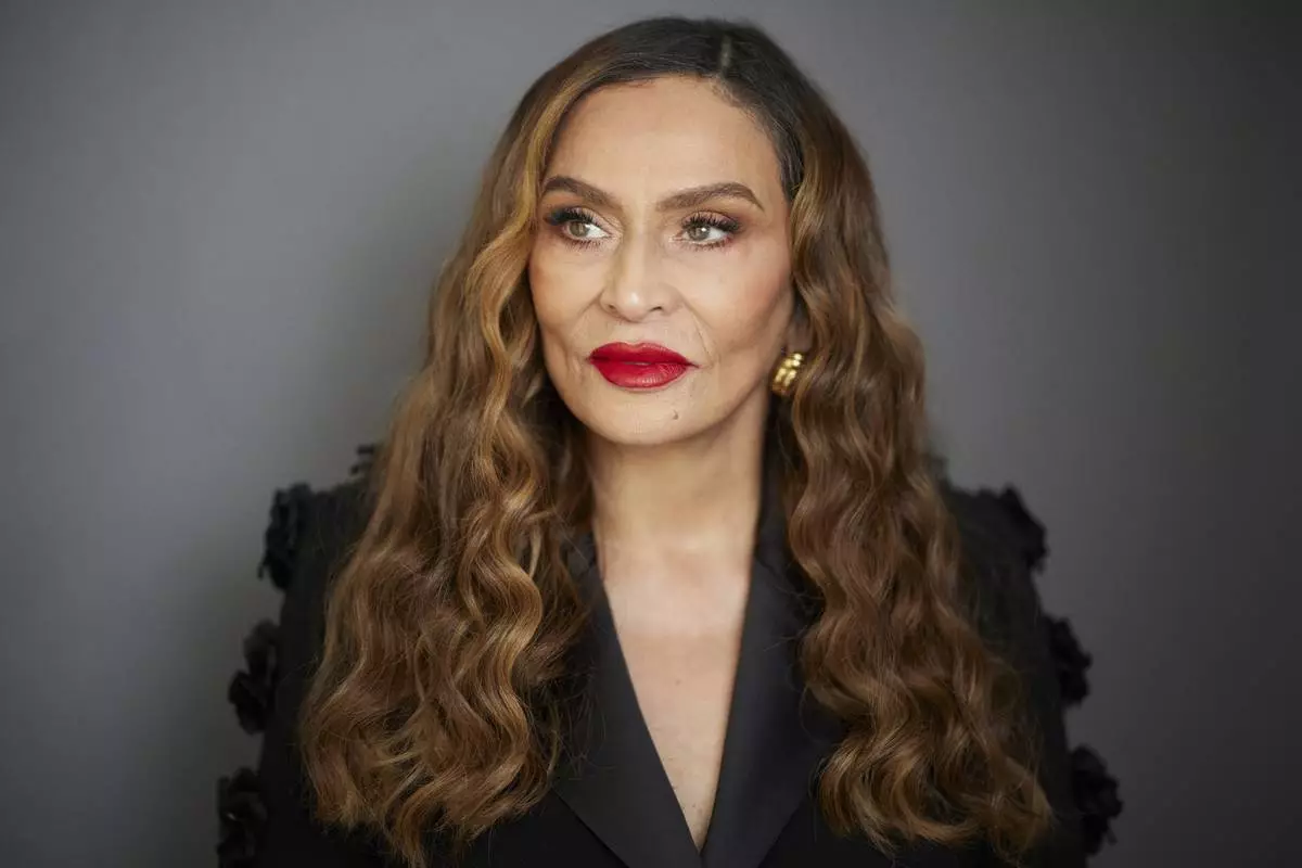 Tina Knowles poses for a portrait on Tuesday, April 22, 2025, in New York. (Photo by Matt Licari/Invision/AP)