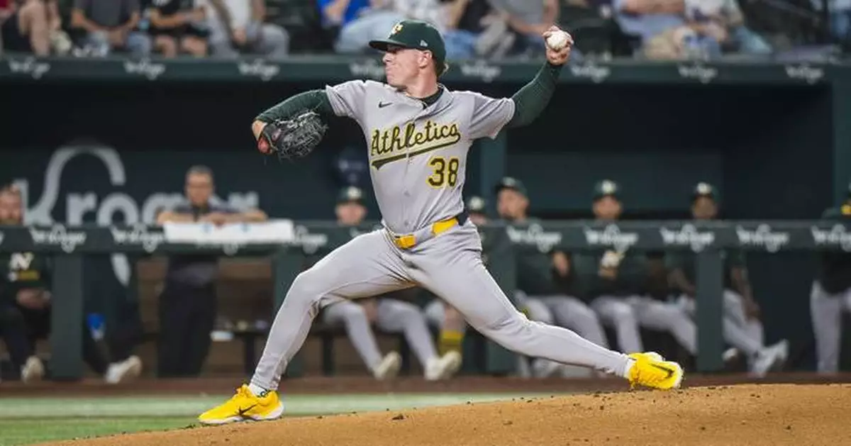 Soderstrom hits a 2-run double as the A's knock off the Rangers 2-1