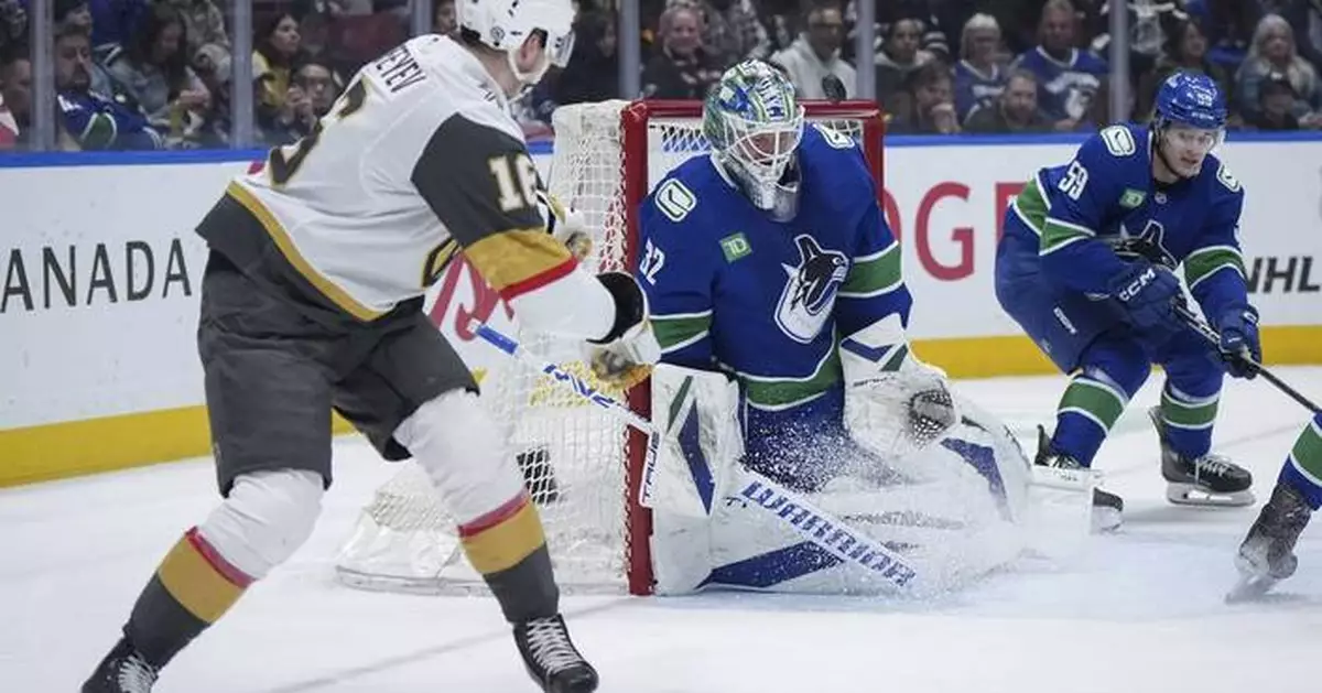 Dorofeyev breaks tie in Golden Knights' 4-1 victory over Canucks in regular-season finale
