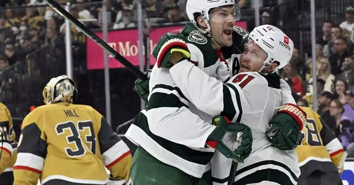 Kaprizov's 3-point game leads the Wild to a 5-2 win over the Golden Knights, tying the series
