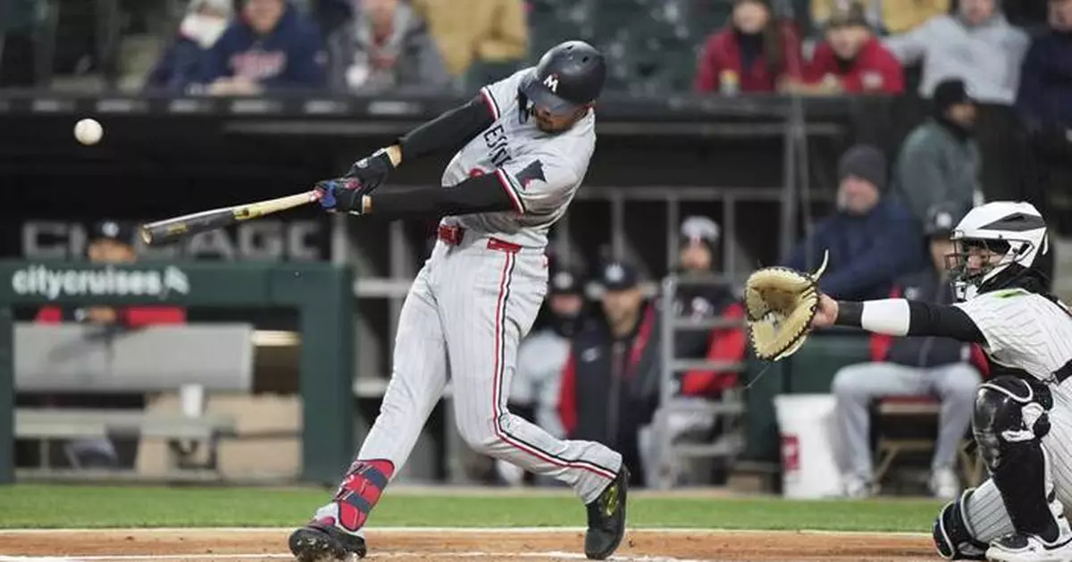 Miranda gets big hit as the Twins beat the White Sox 8-3 for their first win this season