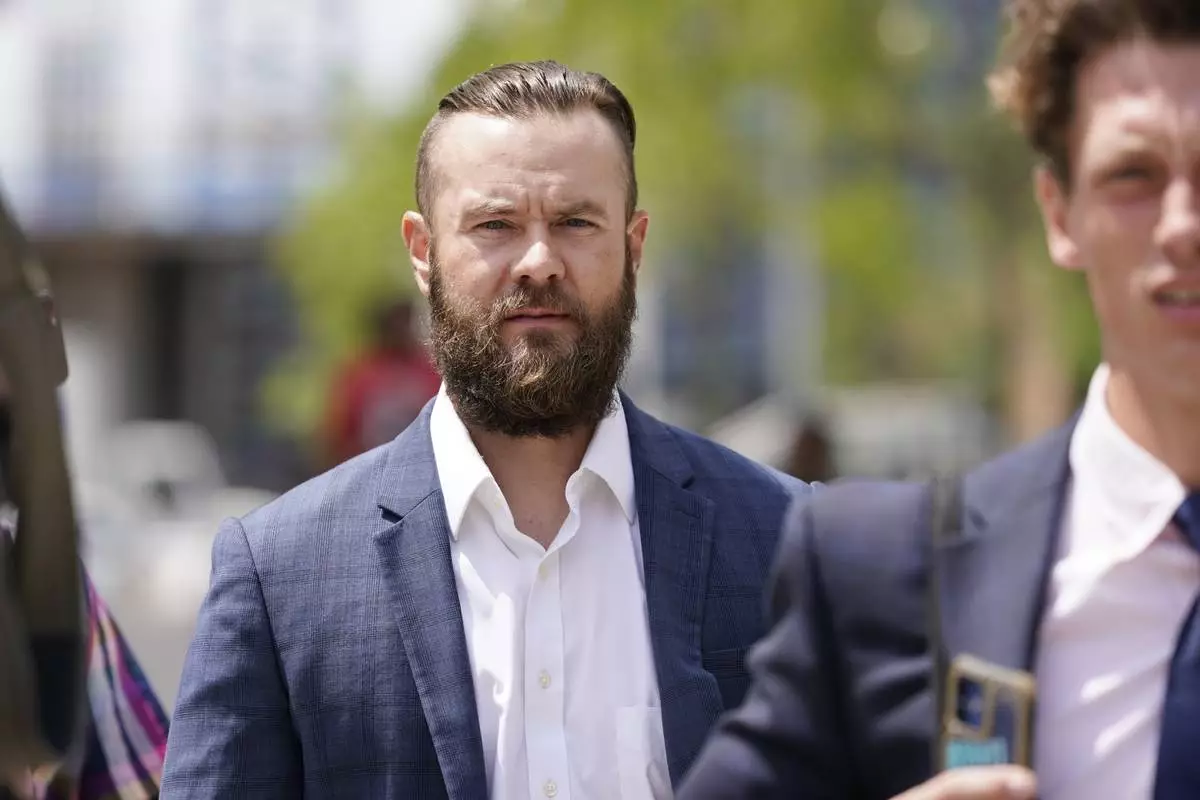 FILE - Cade Cothren, the former chief of staff to former Tennessee House Speaker Glen Casada, leaves Federal Court Aug. 23, 2022, in Nashville, Tenn. (AP Photo/Mark Humphrey, File)