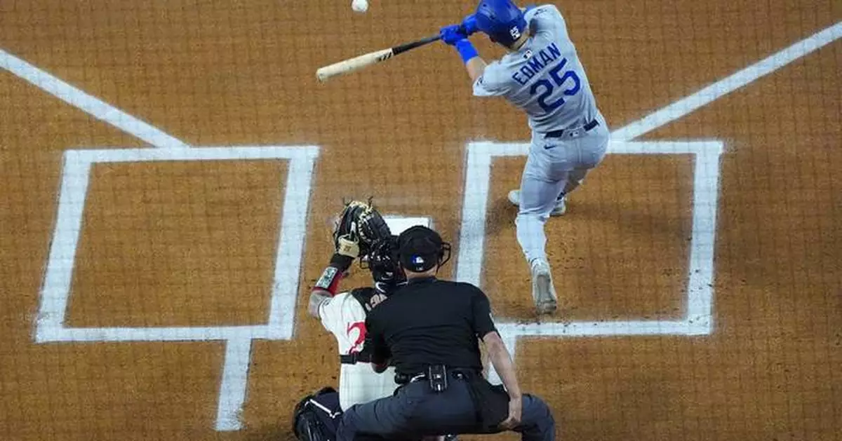Edman hits leadoff HR filling in for Ohtani and Yamamoto strikes out 10 as Dodgers beat Texas 3-0