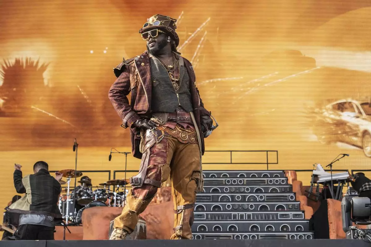 T-Pain performs during the first weekend of the Coachella Valley Music and Arts Festival at the Empire Polo Club on Saturday, April 12, 2025, in Indio, Calif. (Photo by Amy Harris/Invision/AP)