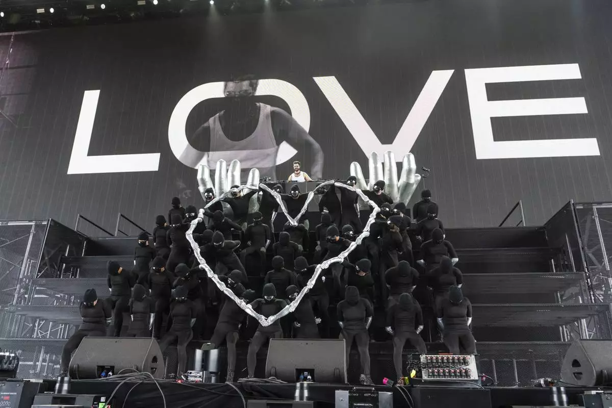 Alok performs during the first weekend of the Coachella Valley Music and Arts Festival at the Empire Polo Club on Saturday, April 12, 2025, in Indio, Calif. (Photo by Amy Harris/Invision/AP)