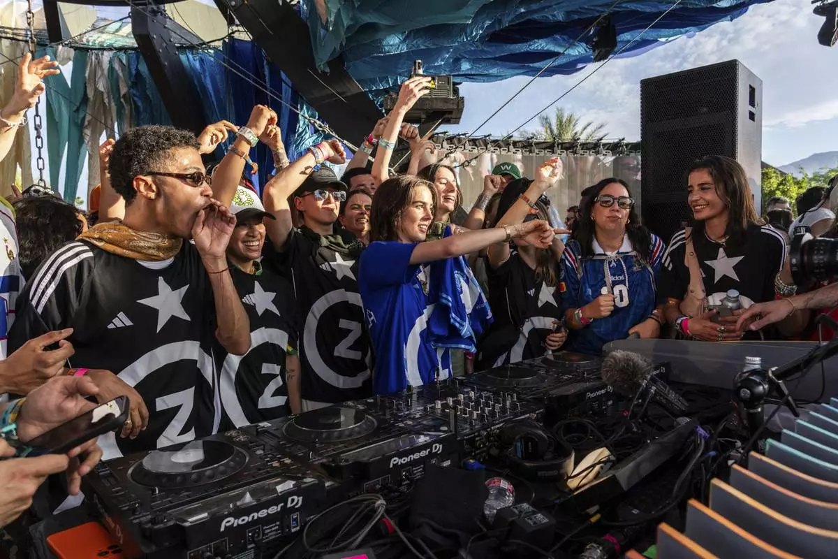 ZULAN performs at Do Lab during the first weekend of the Coachella Valley Music and Arts Festival at the Empire Polo Club on Saturday, April 12, 2025, in Indio, Calif. (Photo by Amy Harris/Invision/AP)
