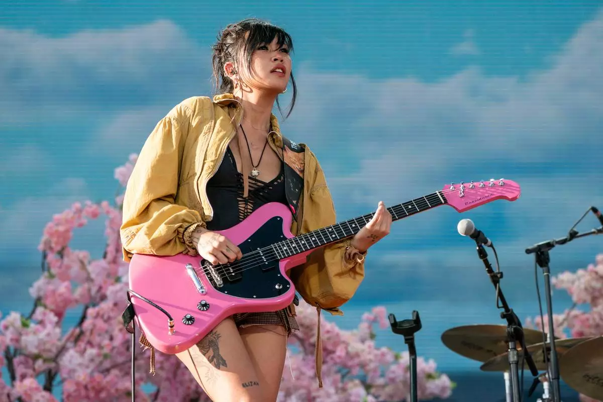 beabadoobee performs during the first weekend of the Coachella Valley Music and Arts Festival at the Empire Polo Club on Sunday, April 13, 2025, in Indio, Calif. (Photo by Amy Harris/Invision/AP)