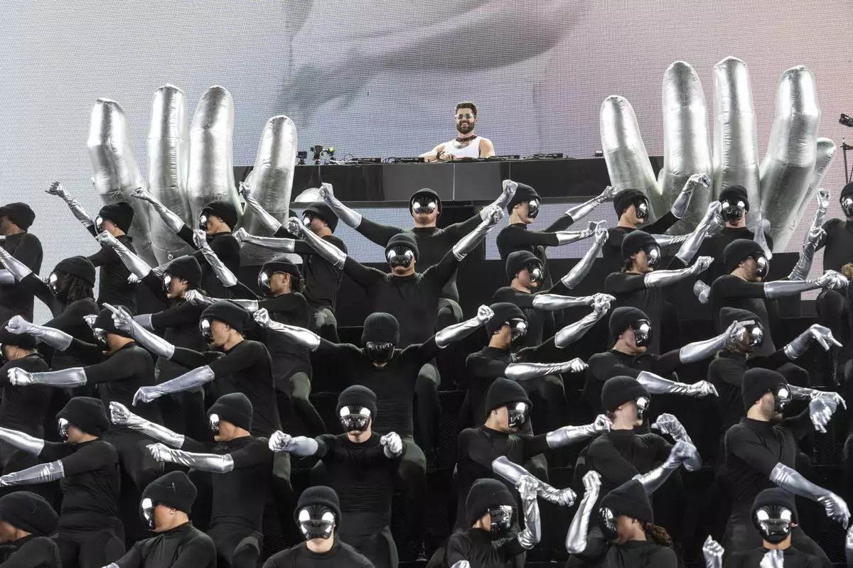 Alok performs during the first weekend of the Coachella Valley Music and Arts Festival at the Empire Polo Club on Saturday, April 12, 2025, in Indio, Calif. (Photo by Amy Harris/Invision/AP)