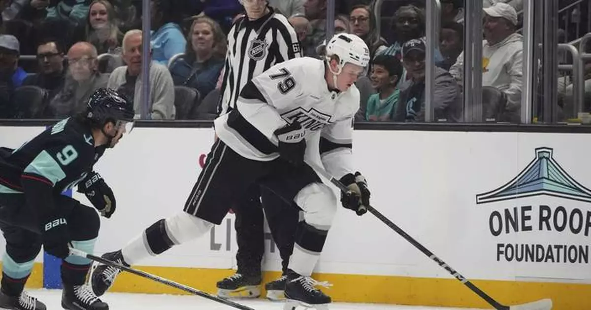 Samuel Helenius scores twice and the Los Angeles Kings hold off the Seattle Kraken 6-5