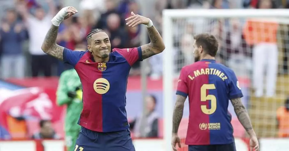 Raphinha leads Barcelona's thrilling 4-3 comeback over Celta in La Liga