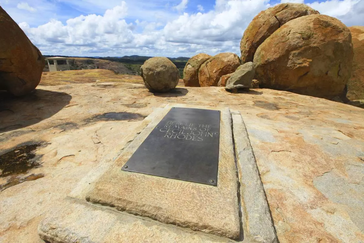 FILE - The burial site of Cecil John Rhodes is seen at Matobo National Park in Zimbabwe, Feb. 26, 2017. (AP Photo/Tsvangirayi Mukwazhi, file)