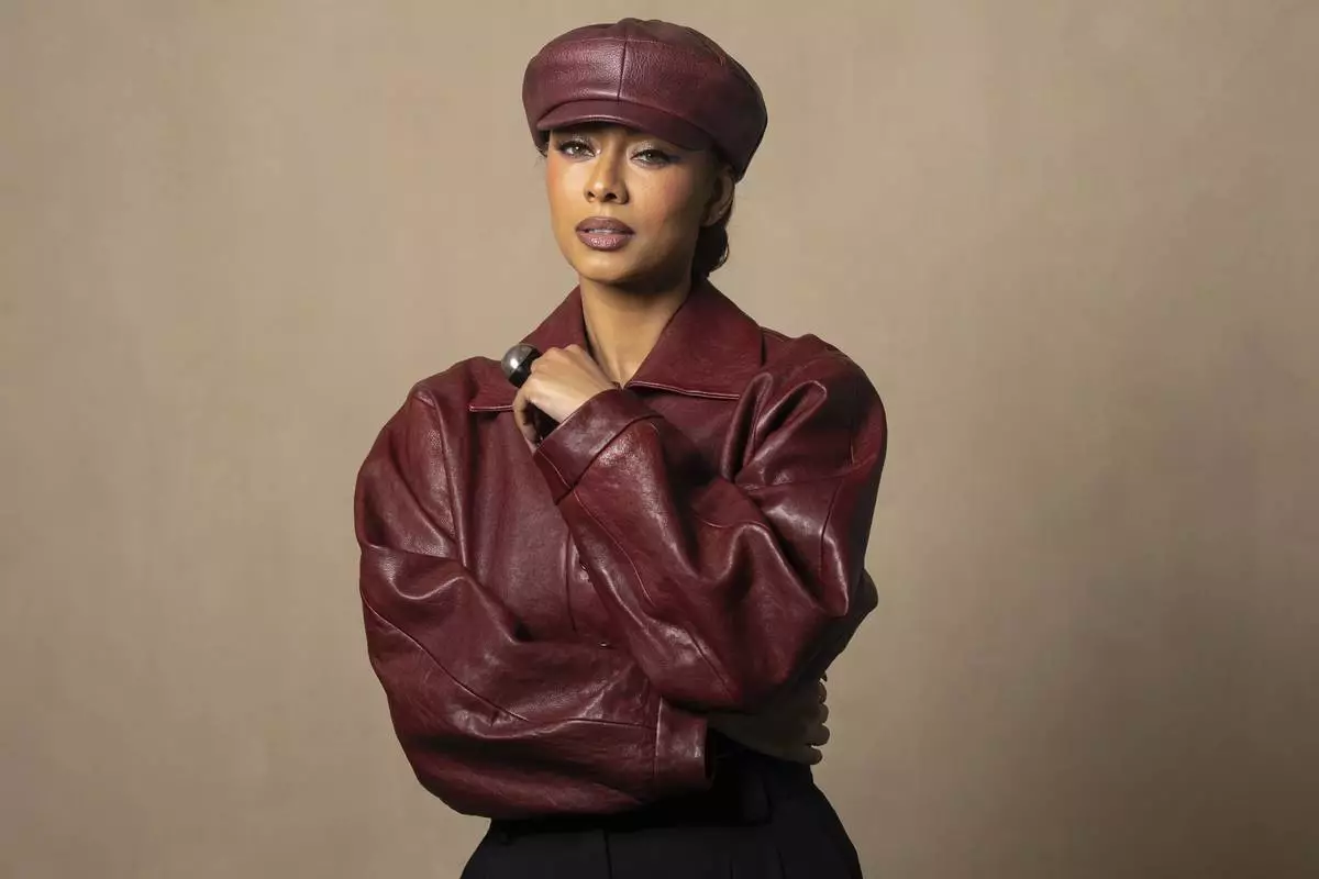 Keri Hilson poses for a portrait on Tuesday, April 8, 2025, in New York. (AP Photo/Gary Gerard Hamilton)