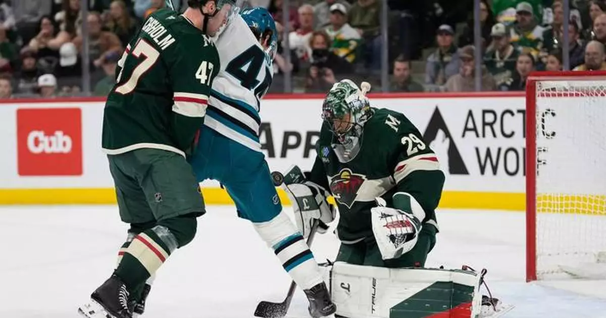 Eriksson Ek, Kaprizov return to lead the Wild past the Sharks, 8-7 in overtime