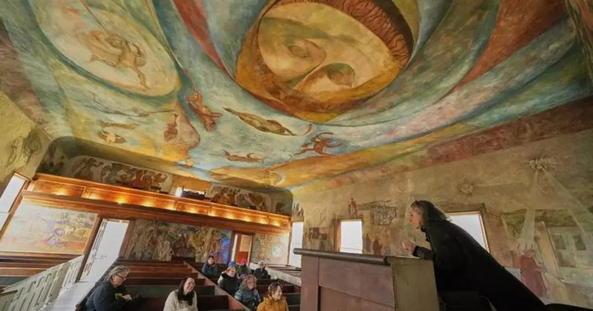 AP PHOTOS: Inside Maine's hidden 'Sistine Chapel' with 70-year-old frescoes