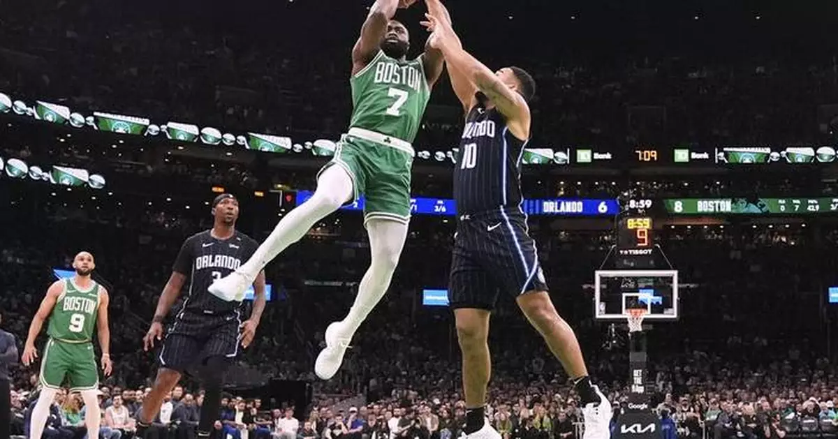 Jaylen Brown scores 36 as Celtics beat Magic 109-100 without Jayson Tatum