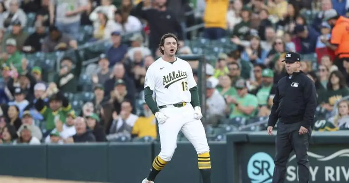 Athletics rookie Nick Kurtz delivers an RBI single in his MLB debut against the Rangers