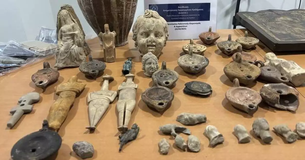 Dozens of ancient artifacts seized in Greek island smuggling raid