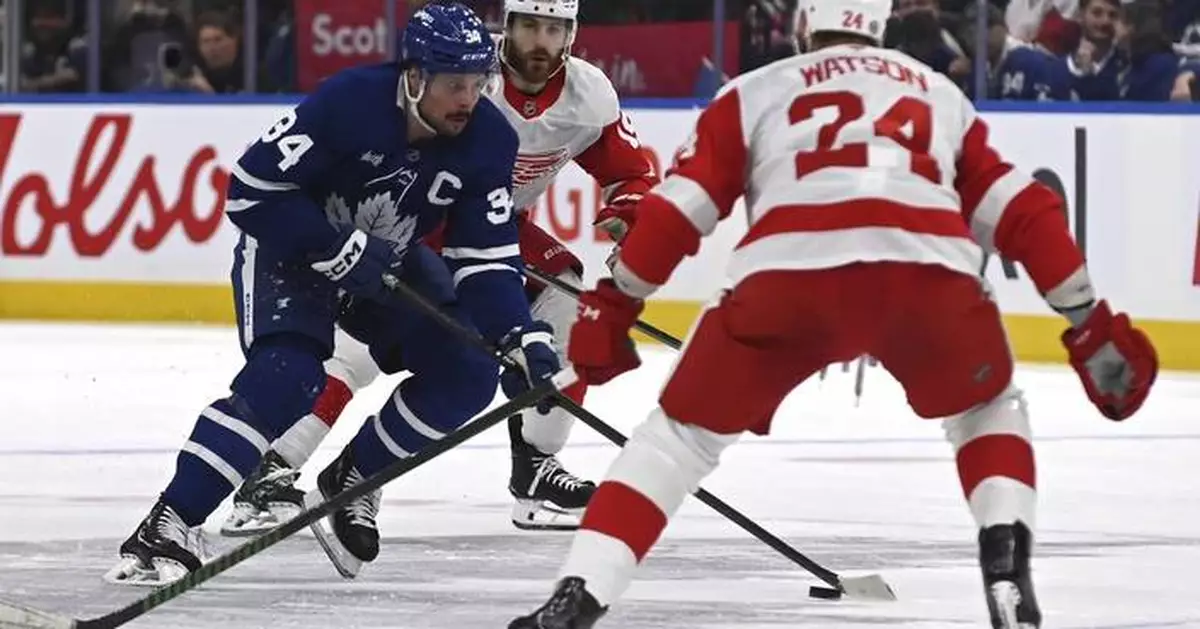 Playoff-bound Maple Leafs beat the Red Wings 4-3 in OT in regular-season finale