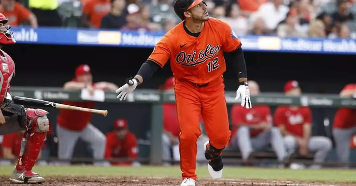 Orioles' Laureano comes off the bench to hit 2 homers, then nearly adds a 3rd