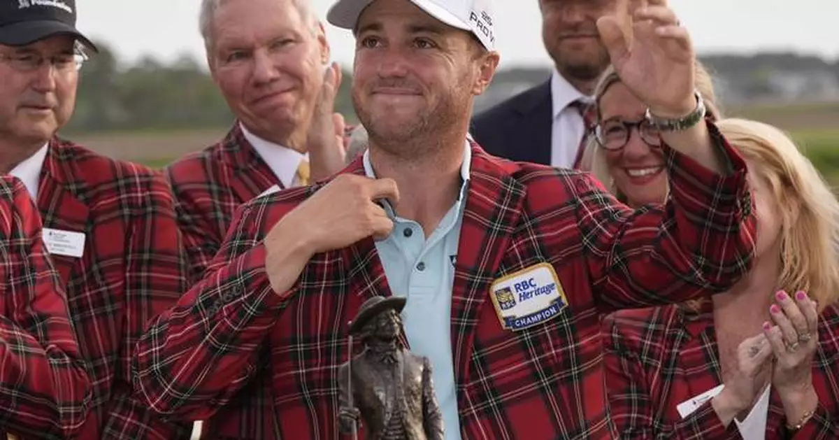 Justin Thomas ends 3-year drought with playoff victory in RBC Heritage