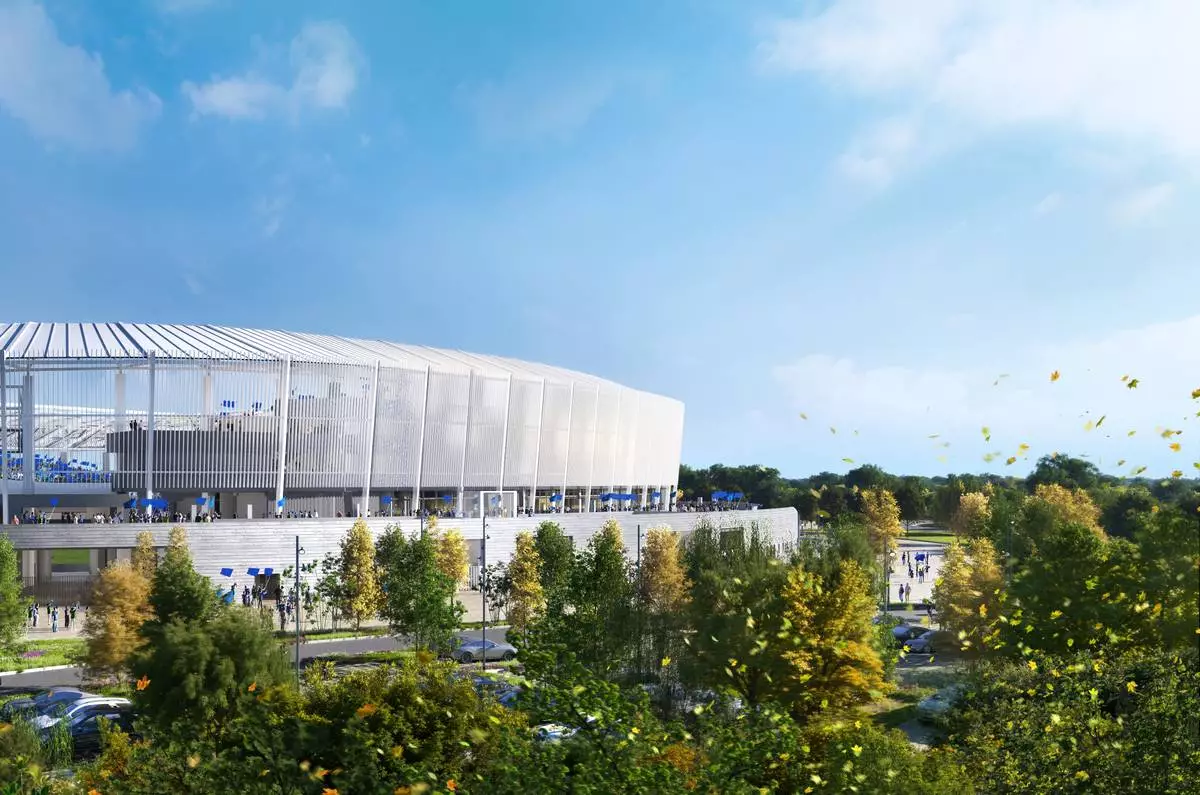 Venice, 22 April 2025. New Stadium unveiled for Venezia, designed by Populous.
