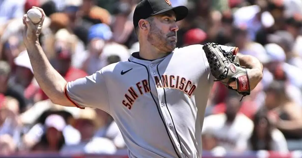 Verlander delivers his sharpest start yet for the Giants, but Angels' rally denies him win No. 263