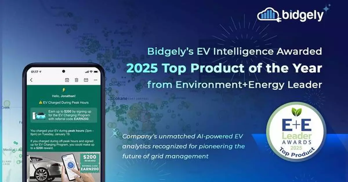 Bidgely’s EV Intelligence Awarded 2025 Top Product of the Year from Environment+Energy Leader