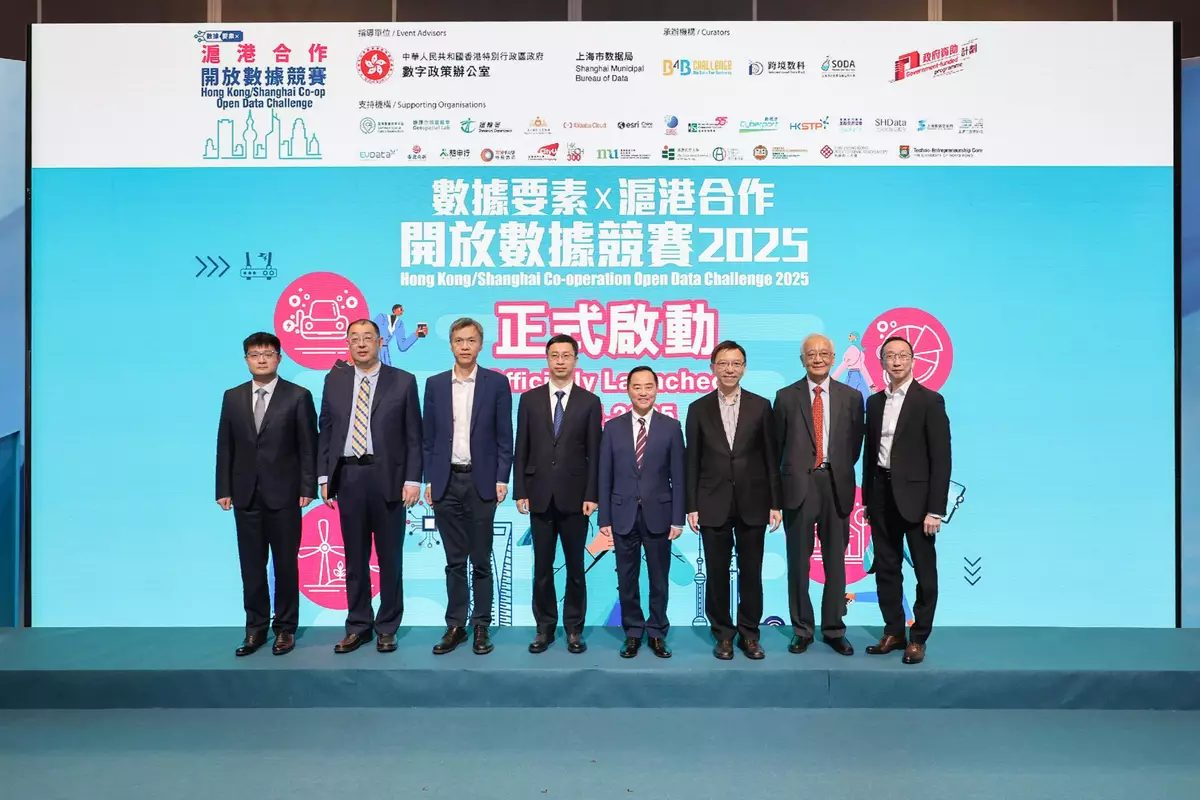 Hong Kong/Shanghai Co-operation Open Data Challenge 2025 promotes collaborative development of digital economy in two cities Source: HKSAR Government Press Releases