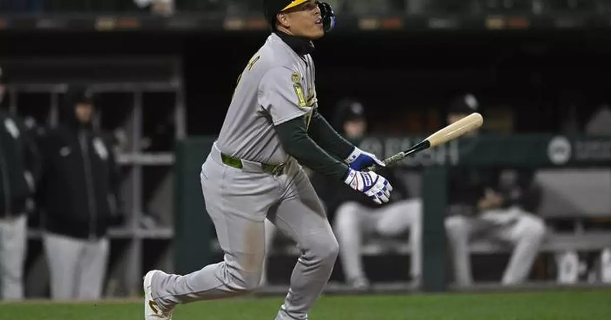 Urshela's 2-run triple and Bleday's 3 hits lead Athletics past White Sox 3-1