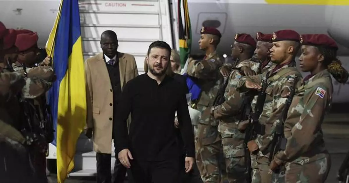Zelenskyy says he's cutting short a visit to South Africa after Russian attacks on Kyiv