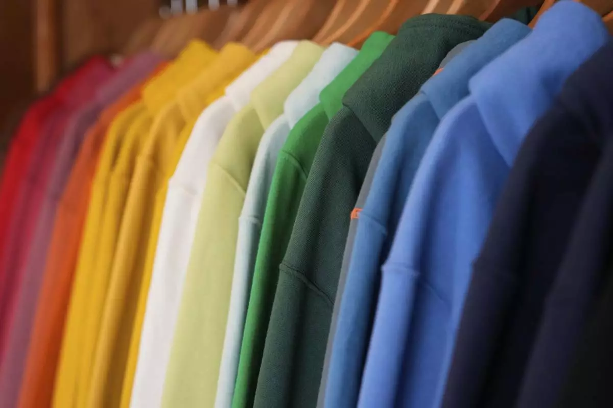 American Giant hoodies are displayed at the company's showroom in San Francisco, Thursday, April 17, 2025. (AP Photo/Jeff Chiu)