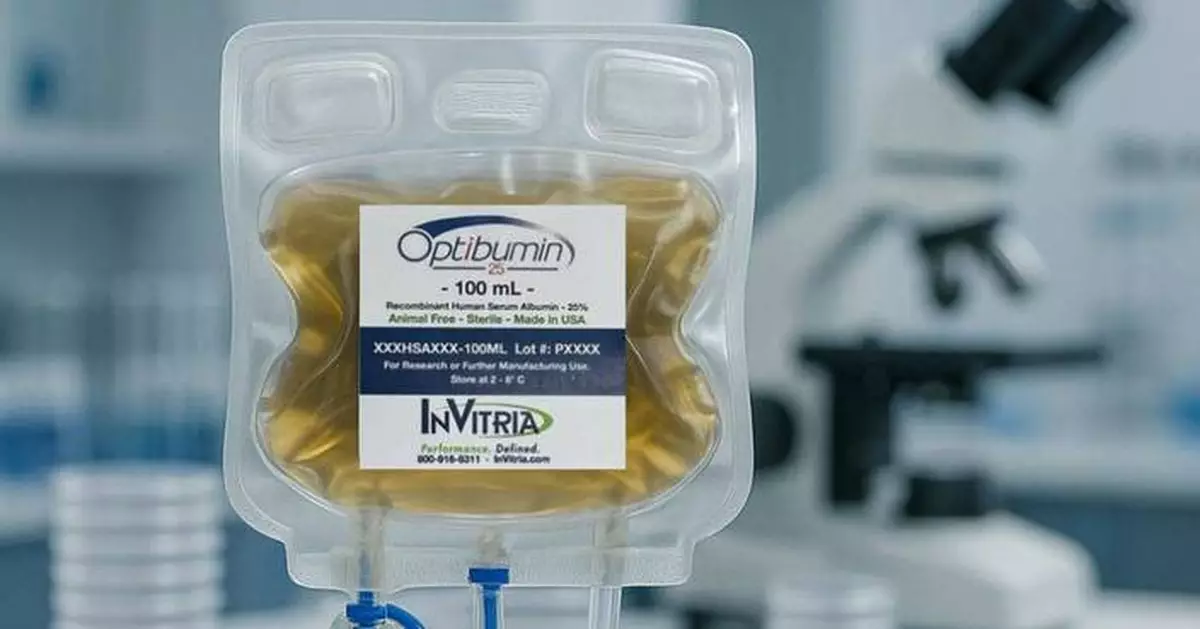InVitria Launches Optibumin® 25, the First Recombinant 25% Human Serum Albumin for Closed-System Biomanufacturing