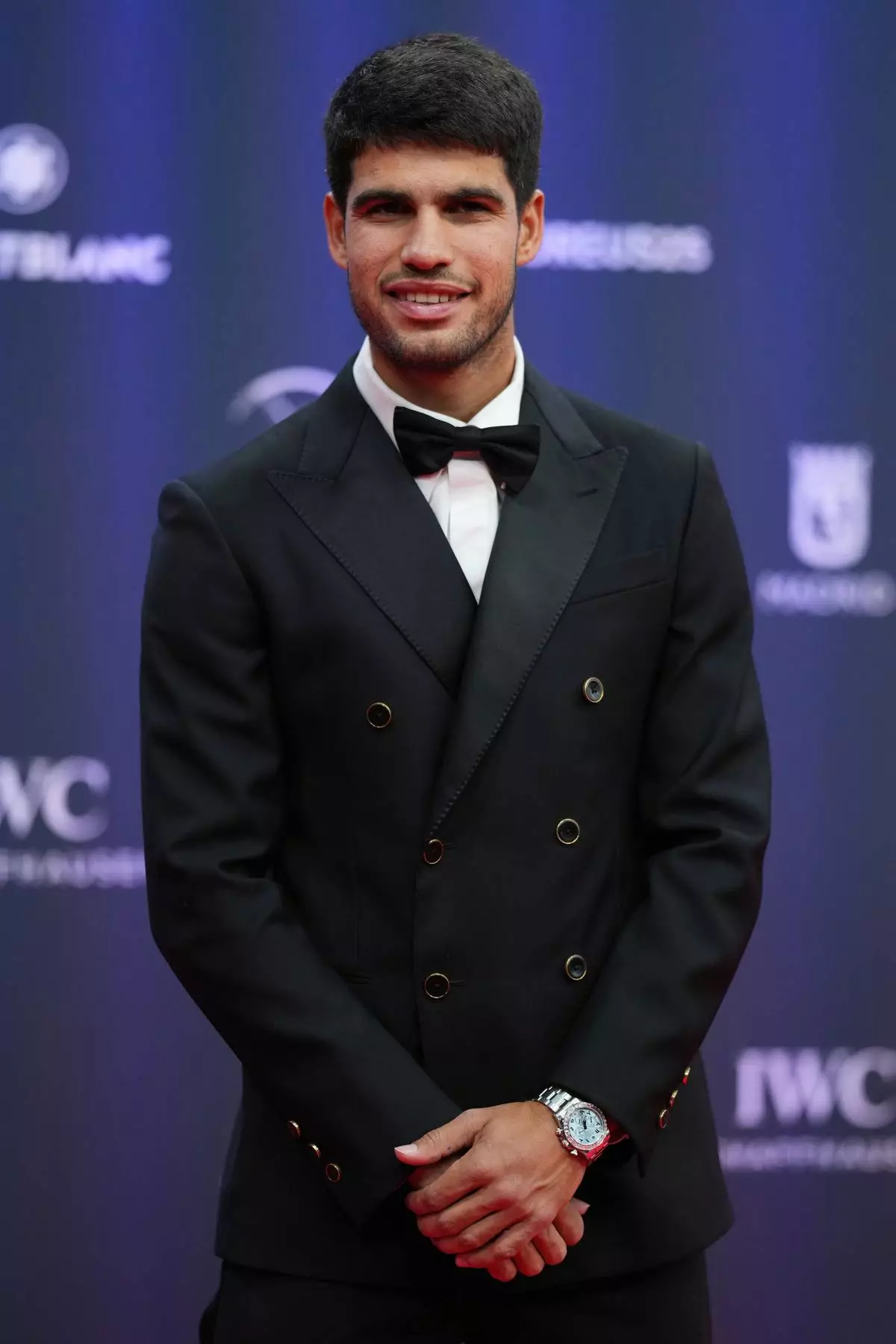 Carlos Alcaraz of Spain, poses during the 2025 Laureus World Sports Awards in Madrid, Spain, Monday, April 21, 2025. (AP Photo/Manu Fernandez)