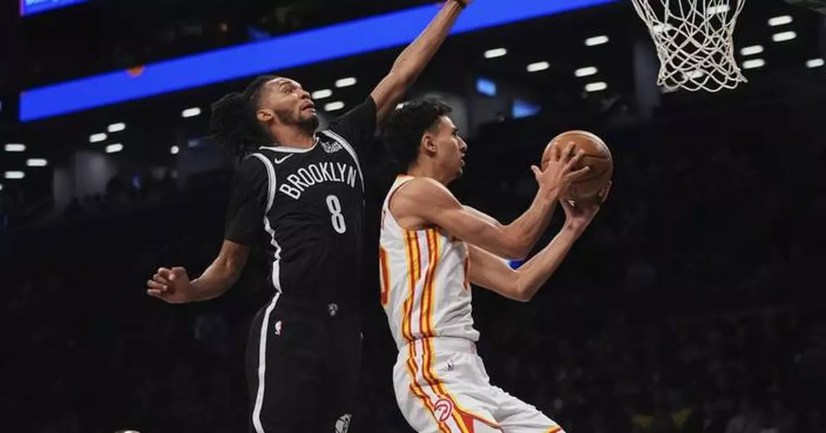 Risacher scores season-high 38 points as Hawks beat Nets 133-109