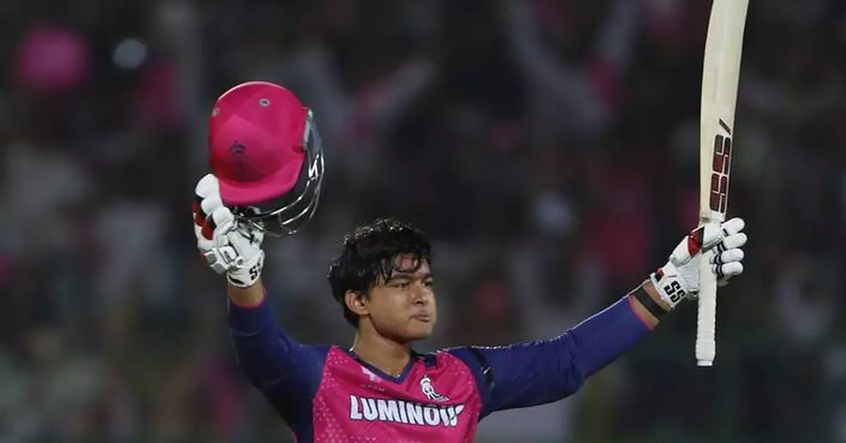 14-year-old Suryavanshi smashes a record-breaking T20 century in cricket's Indian Premier League