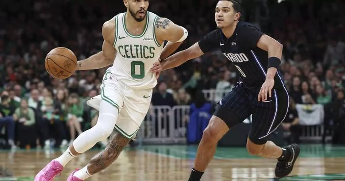 Derrick White scores 30, Tatum stays in game after fall and Celtics beat Magic 103-86 in Game 1