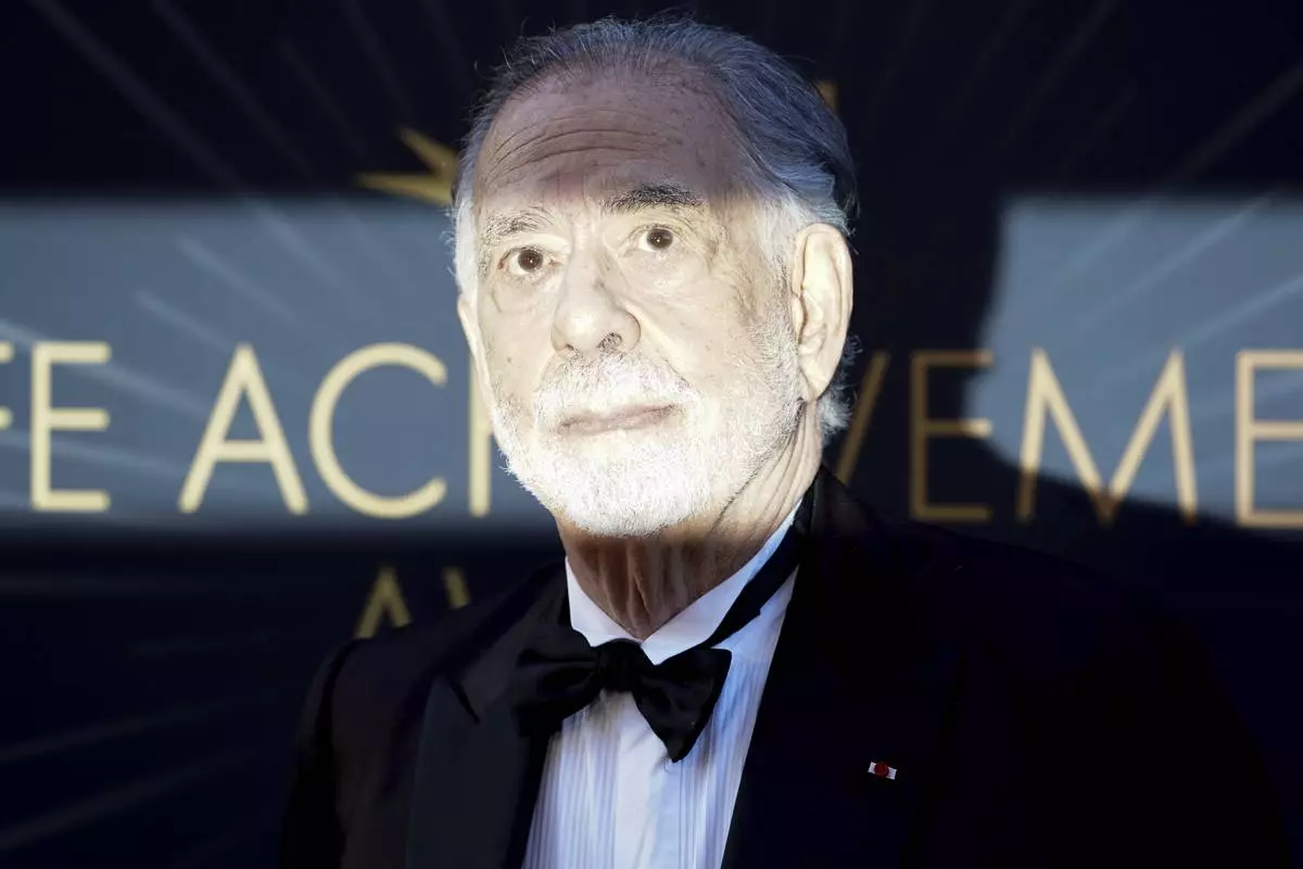 Francis Ford Coppola arrives at the 50th AFI Life Achievement Award tribute to him on Saturday, April 26, 2025, at the Dolby Theatre in Los Angeles. (Photo by Jordan Strauss/Invision/AP)