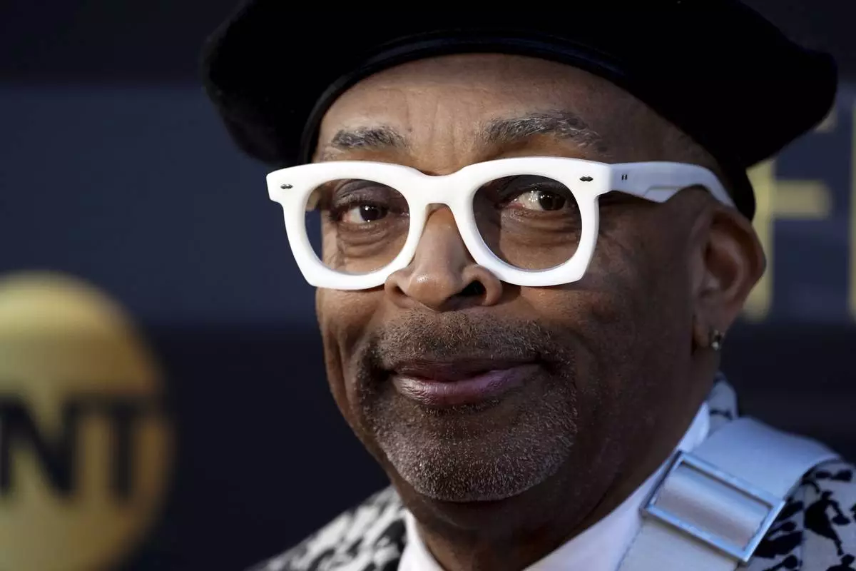 Spike Lee arrives at the 50th AFI Life Achievement Award tribute to Francis Ford Coppola on Saturday, April 26, 2025, at the Dolby Theatre in Los Angeles. (Photo by Jordan Strauss/Invision/AP)