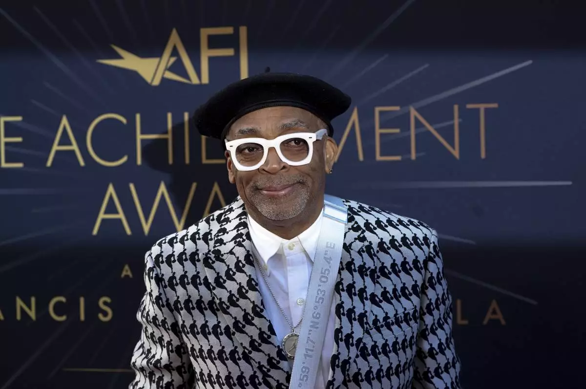 Spike Lee arrives at the 50th AFI Life Achievement Award tribute to Francis Ford Coppola on Saturday, April 26, 2025, at the Dolby Theatre in Los Angeles. (Photo by Jordan Strauss/Invision/AP)