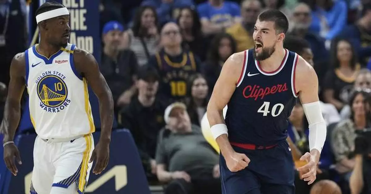 Harden, Leonard lead Clippers past Warriors 124-119 in OT to secure fifth seed in West playoffs