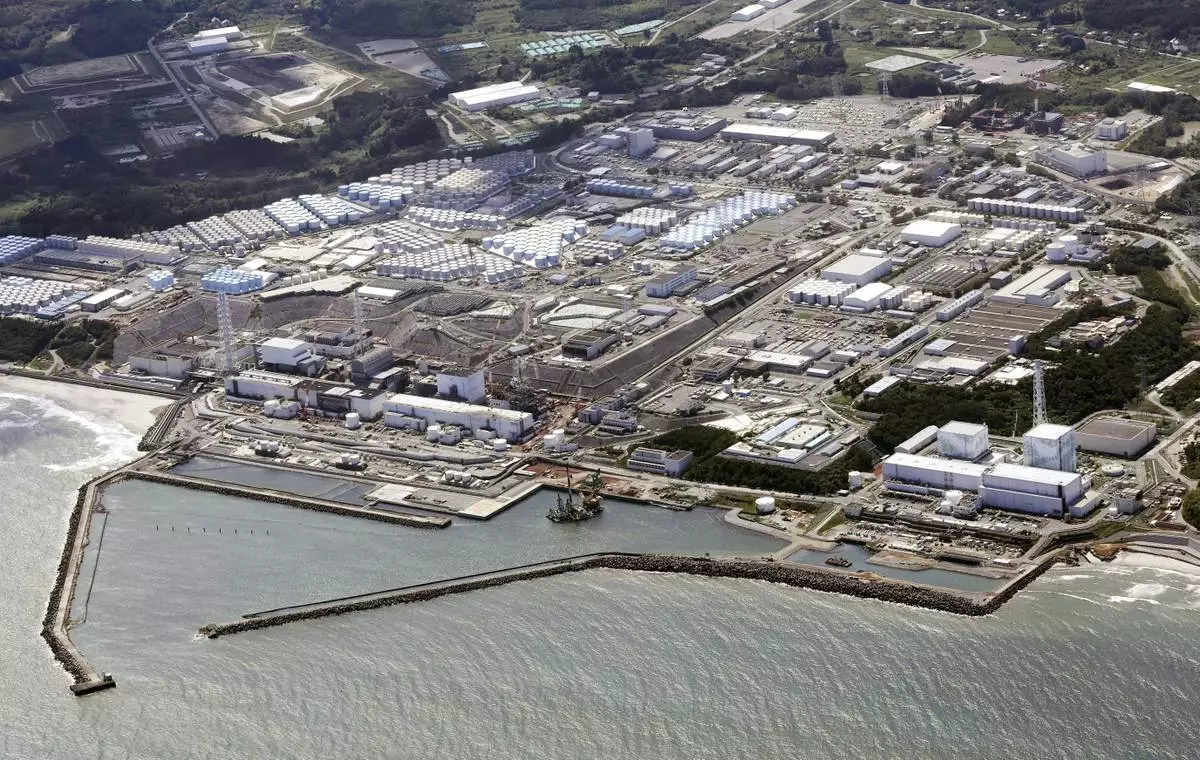 FILE - This aerial view shows the Fukushima Daiichi nuclear power plant in Fukushima, northern Japan, on Aug. 24, 2023. (Kyodo News via AP, File)