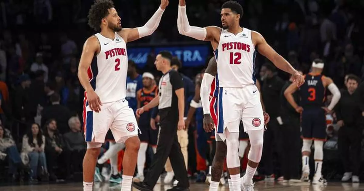 Pistons snap NBA-record, 15-game postseason losing streak, beating Knicks 100-94 in Game 2