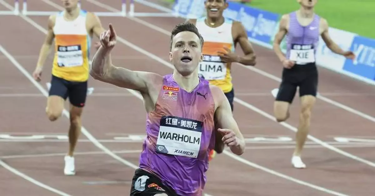 Warholm sets unofficial world record in 300m hurdles at Diamond League opener