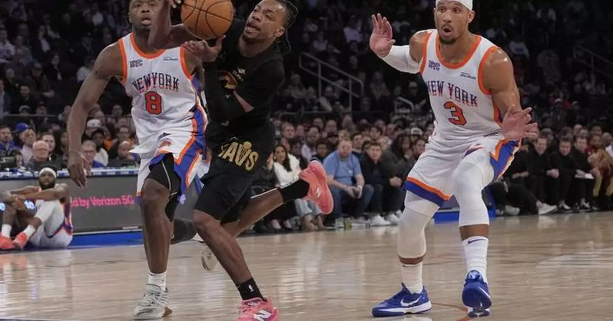 Garland rallies Cavs to 108-102 win over No. 3 seed Knicks, who finish 0-8 vs East's top 2 teams