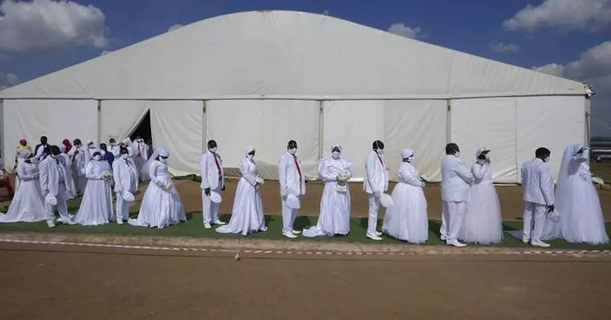 A Pentecostal church in South Africa holds mass Easter weddings for 3,000 people, some polygamous